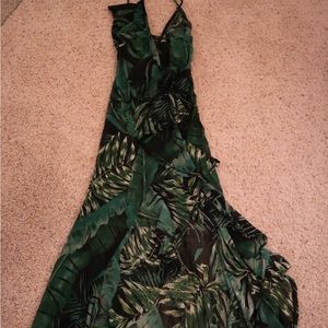 Fashion Nova high low tropical mesh dress